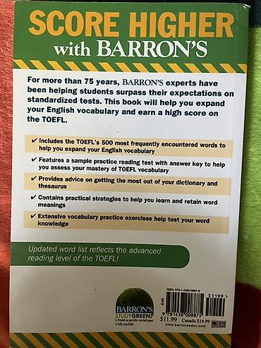 steve: **Barron’s Essential Words for the TOEFL – 7th Edition** TOEFL — 2