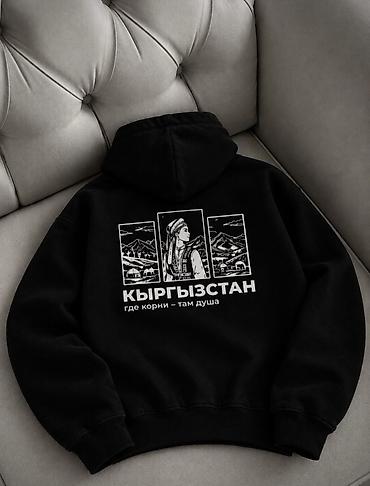 национал: Толстовка с капюшоном “Кыргызстан — где корни, там душа” - Дизайн — 3