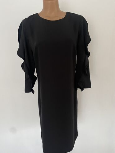 haljine sa tričetvrt rukavima: S (EU 36), color - Black, Other style, Long sleeves
