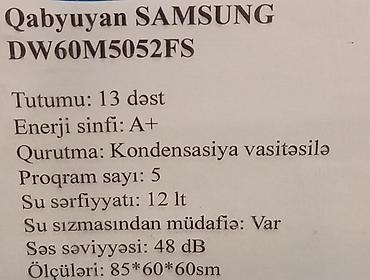 компактная посудомоечная машина: Qabyuyan maşın – quraşdırılan tip - Tam ölçülü, mətbəx mebelinə — 3
