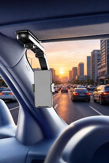 подставка для авто: Автомобильный держатель для смартфона на козырёк солнцезащитного — 1
