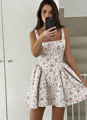 exit haljine: 🍒Mini haljine sa širokom suknjom i cvetnim/voćnim printom
✅2800 din — 10