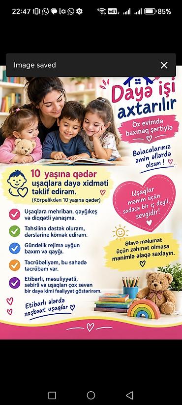 gündelik ev temizlik işi: 1 yaşından 10 yaşına qədər uşaqlara öz evimdə sevgi və qayğı ilə — 1