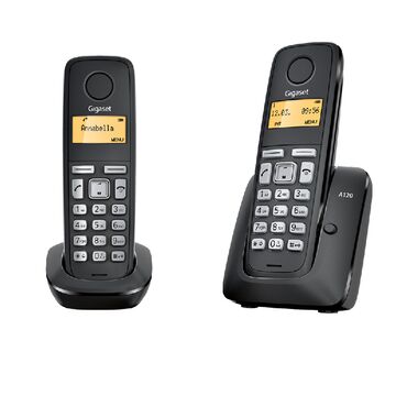 телефон стационарный беспроводной: Gigaset A170 Duo, аналоговый/декодированный телефон, беспроводная