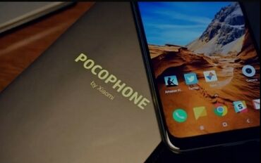 телефон 4 сим карты: Poco Pocophone F1, Б/у, 128 ГБ, цвет - Черный, 2 SIM