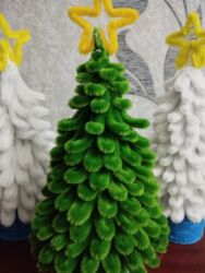 купить удобрение: Делаю на заказ ёлочки из синельной проволоки, 1 ёлочка - 1000 сом