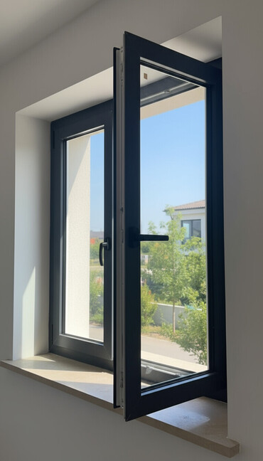 чехол на удостоверение: Алюминиевое окно/створка с двойным стеклопакетом - Материал профиля