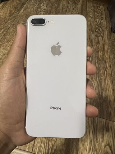 iphone 7 plus копия: IPhone 8 Plus, Б/у, 64 ГБ, Серебристый, Защитное стекло, Чехол, 100 %