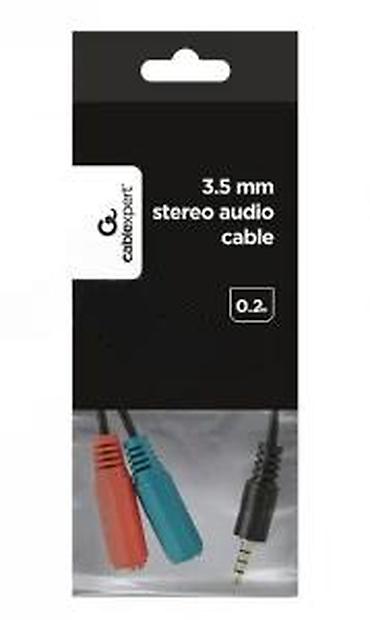 Zvučnici, slušalice i mikrofoni: Kabl adapter 3.5 mm TRRS na 2x 3.5 mm TRS (mikrofon + slušalice) - — 2