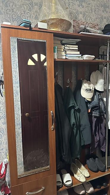 standing mirror: Прихожая модульная из ЛДСП в тёплом древесном оттенке. Состав и — 1