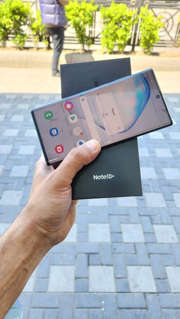 tcl 10 plus: Samsung Note 10 Plus, 256 GB, rəng - Qara, Barmaq izi, Face ID