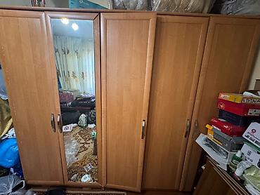 чолпон ата мебель: Зал үчүн гарнитур, Колдонулган, Шкаф, Жыгач, Өзү алып кетүү, түсү - Күрөң — 2