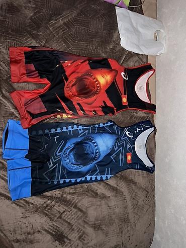 националь: Борцовские трико Asics с принтом «акула» - Модель: соревновательное — 1
