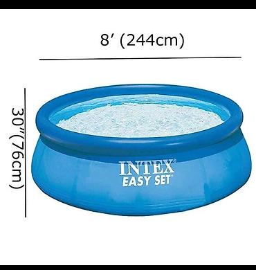 İdman və istirahət: Intex orqinal hovuz 2.44×76sat cox keyfiyyətli maldi boğaz hissəsi — 2