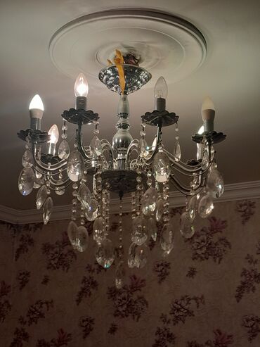 dekor lampa: Люстра, 8 ламп, Хрусталь