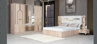 Yataq otağı dəstləri: 2 təknəfərlik çarpayı, 2 tumba, Dolab, Komod, Türkiyə, Yeni — 2