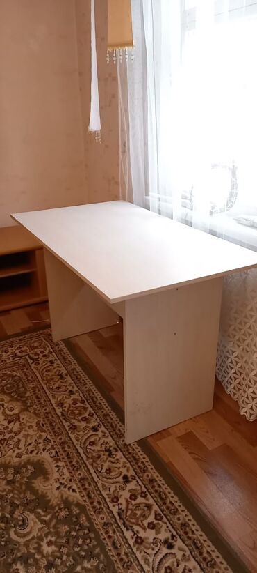 стол стуля бу: Офисный Стол, цвет - Белый, Б/у