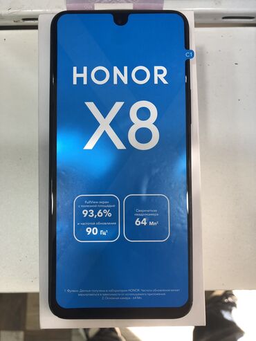 встроенная вытяжка 90: Honor X8, 128 ГБ, цвет - Синий