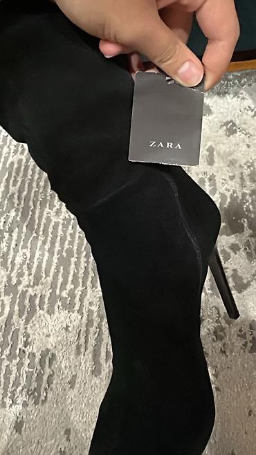 Сапоги: Сапоги, 41, Zara, Новый, цвет - Черный, Бесплатная доставка, Самовывоз, Платная доставка — 5