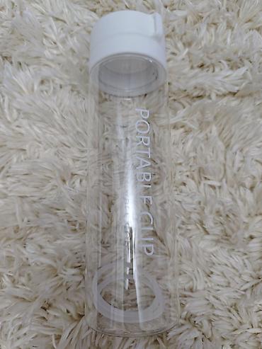 vapur 10000: Şəffaf plastik su butulkası – “Portable Cup” - Həcm: 600 ml (şkala — 2