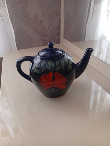 çay qaşığı: Новый, цвет - Синий, Заварочный чайник, Керамика