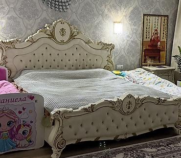 барокко: Спальный гарнитур, Б/у, Белоруссия, МДФ, Самовывоз, цвет - Бежевый — 1
