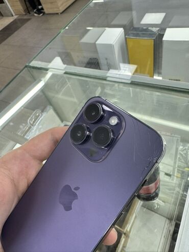 сломанные телефоны: IPhone 14 Pro, 128 ГБ, Deep Purple, 85 %