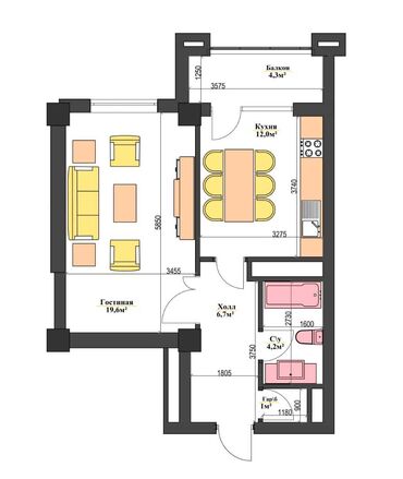 Продажа квартир: 1 комната, 48 м², Элитка, 16 этаж, ПСО (под самоотделку)