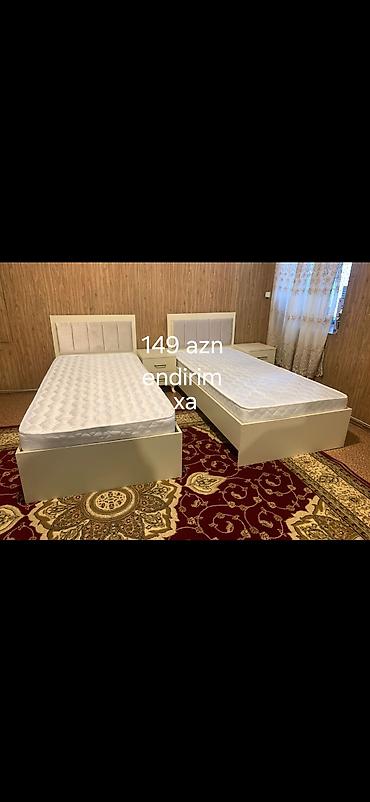 carpayısı: Yataq mebel dəsti – 2 ədəd tək nəfərlik çarpayı, 2 ədəd döşək və 2 — 1