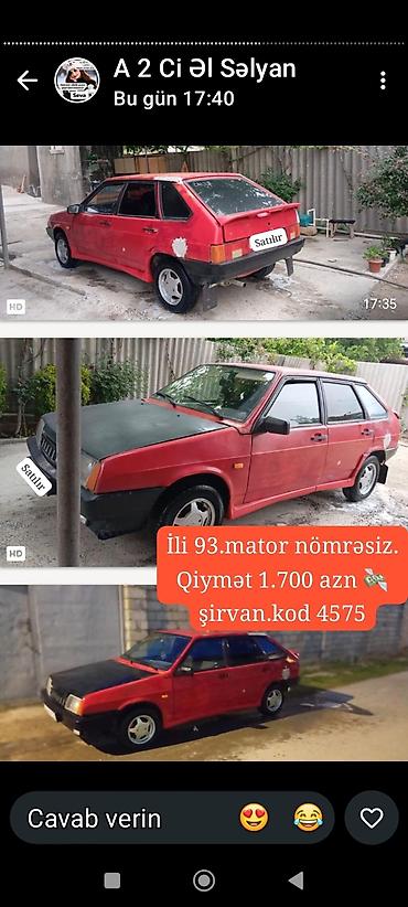 hyundai tucson servis: Model: VAZ 2109 (qırmızı hetçbek) İli: 1993 Yanacaq: Benzin Kuzov: 5 — 1