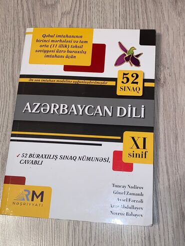 güvən sınaq qiyməti: Azərbaycan dili 52 sınaq toplusu Tuncay Nadirov