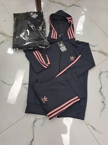 Gornji i donji deo: Adidas, L (EU 40), Prugasti, bоја - Crna — 8
