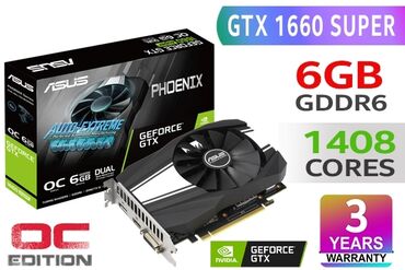 Другие комплектующие: Видеокарта Asus GeForce GTX 1660 Super, 6 ГБ, Б/у