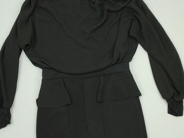 czarna sukienki długi rękaw: Sukienka, S, stan - Dobry