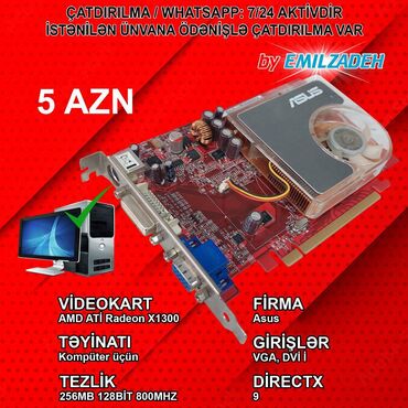 Videokartlar: Videokart AMD GeForce 210, < 4 GB, İşlənmiş