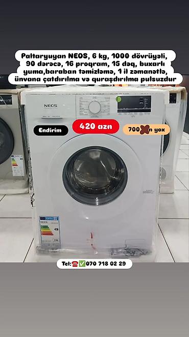 sok masini: Paltaryuyan maşın 6 kq, Yeni, Pulsuz çatdırılma — 2