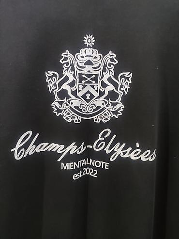 eric emanuel: Свитшот черный с печатью “Champs-Élysées” и гербом на груди. Надпись — 2