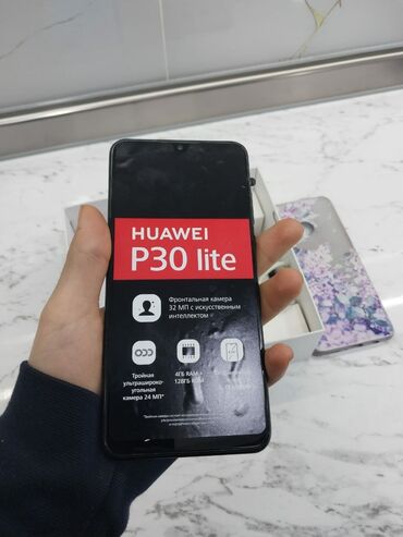 telefonlar 2 ci əl: Huawei P30 Lite, 128 GB, rəng - Qara, Zəmanət, Düyməli, Sensor