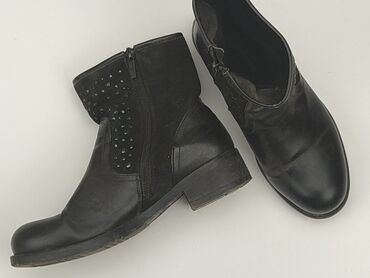 spódnice skora czarne: Ankle boots for women, 38, condition - Good