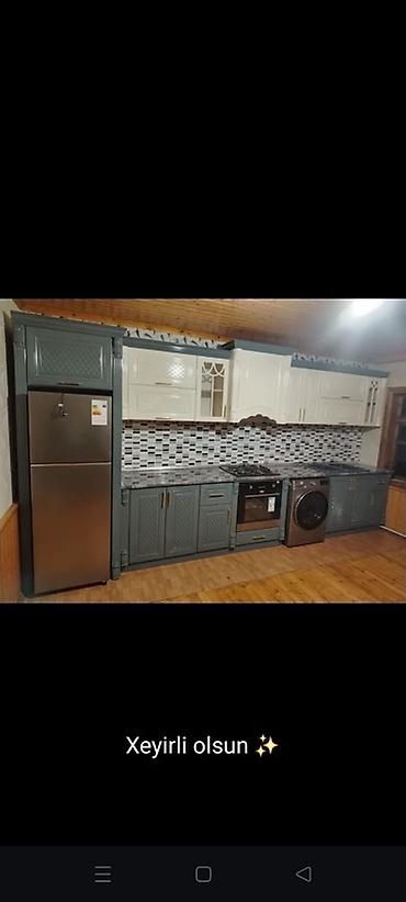 metbext mebel: Sifarişlə mətbəx dəsti, Özü çəkən petlələr, MDF, Pulsuz çatdırılma — 4