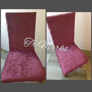 Posteljina: Rastegljive navlake za stolice plišane jednobojne CENA SETA 2400 din ( — 20