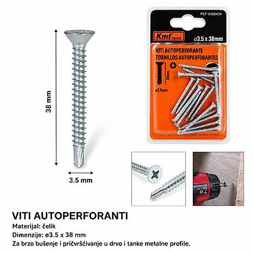 KMT Samobušeći šraf sa upuštenom glavom 9368454 - Tip: samobušeći