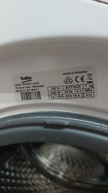 r7 tuning: Beko veš mašina, model WUE7511XWW, prednje punjenje. Ključne — 2