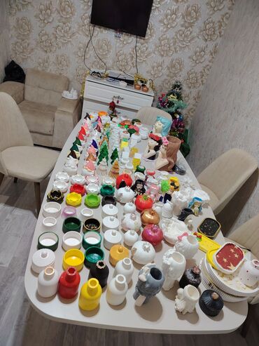 Fiqurlar: Fiqur, Gips, rəng - Ağ — 9