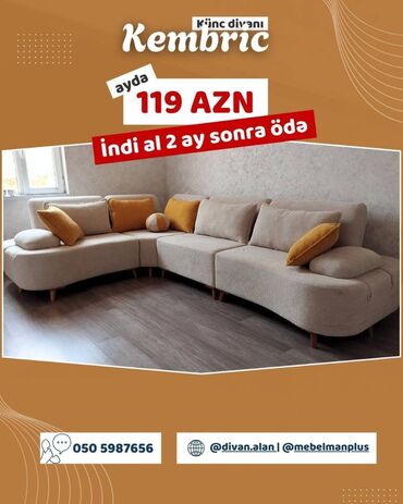 Divanlar: Künc divan, Yeni, Açılan, Bazalı, Parça, Çatdırılma yoxdur — 11