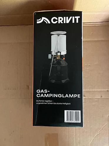 Oprema za kampovanje: CRIVIT gasna kamping lampa - Tip goriva: butan (za kartuše tipa 200 — 2