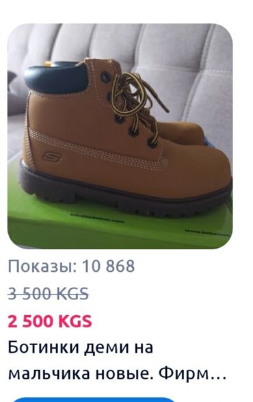 термо кроссовки: Ботинки деми на мальчика. 35 размер . Новые . Из США Sketchers . 2500