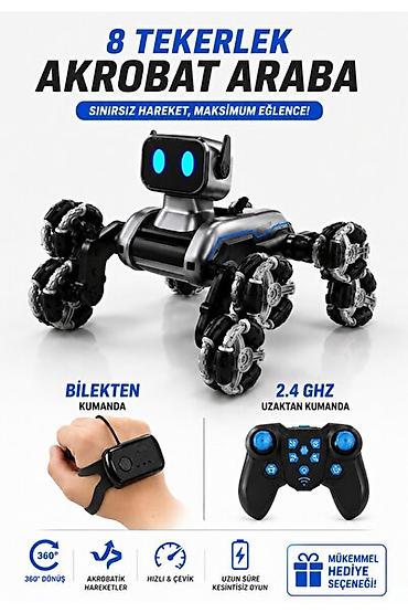 mcdonalds oyuncaqlar: 8 təkərli mexaniki it – 2.4 GHz uzaqdan idarə olunan akrobatik robot — 3