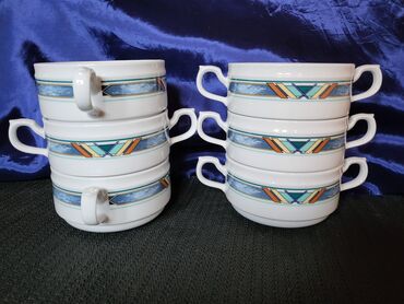Činije: Porcelanske nove cinije Jlmenau Nemacka za supe,corbe,poslastice 1991g — 8