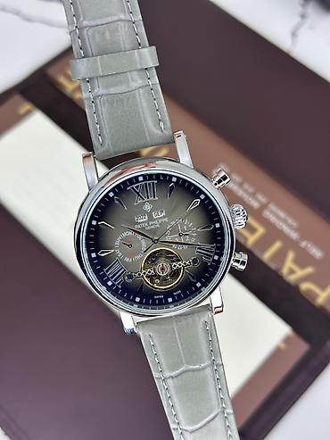 patek phlippe saat: Klassik üslubda mexaniki qol saatı - Korpus: parlaq gümüş rəngli — 1